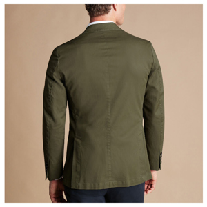 Charles Tyrwhitt Cotton Stretch Jacket - Dark Olive Green